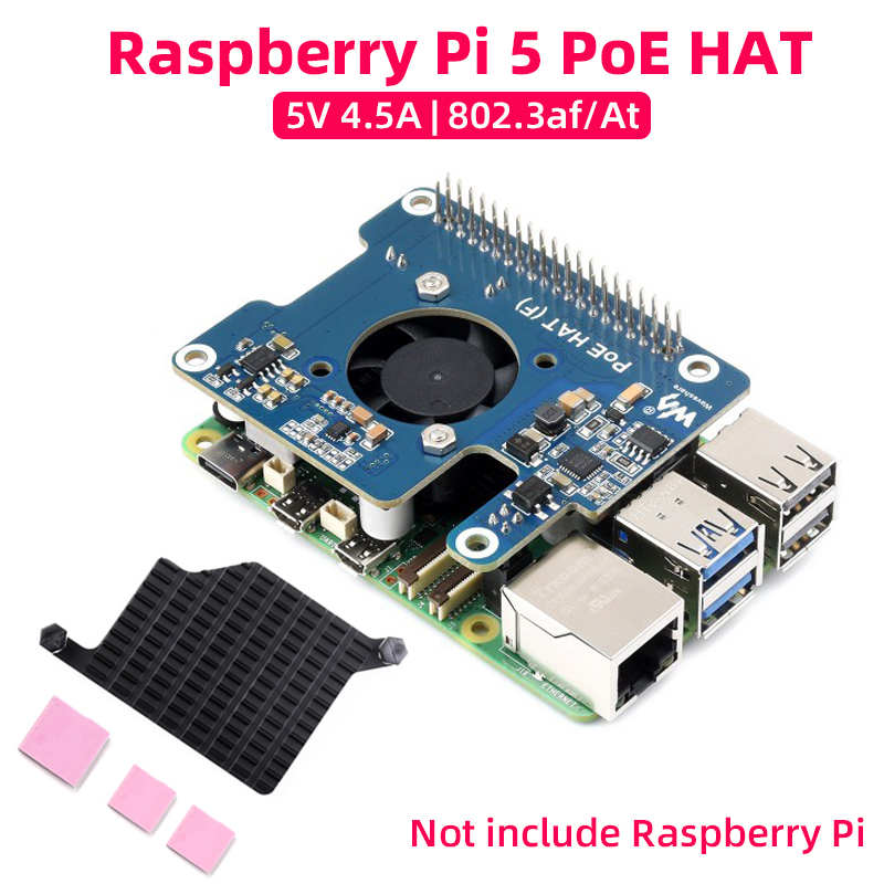 Raspberry Pi 5 PoE HAT (F) 802 - Argon One V3 M.2 Nvme Case recension och pris